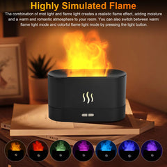 "Transform your space with this 3D USB Flame Air Humidifier and Essential Oil Diffuser! 🌈✨ Perfect for home, office, spa, and gym use. #aromatherapy #selfcare"