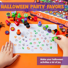 50-Piece Halloween Stamp Set for Children - Ideal for Treats and Party Favors