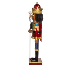 Kurt Adler Regal African American King Wooden Nutcracker, 15” Tall