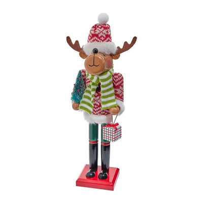 15-Inch Wooden Reindeer Nutcracker C5988