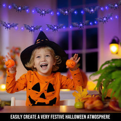 Enhance Your Halloween Decor with 9.8FT Bat-Themed String Lights for Indoor and Outdoor Use