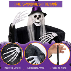 Enhance Your Halloween Decor with a Set of 3 Hanging Ghosts for a Spooky Atmosphere