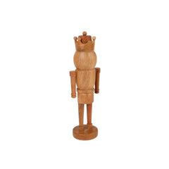 Wood Decorative Nutcracker, Natural Brown, 16", by