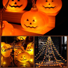 🎃 Get in the Halloween spirit with these Pumpkin String Lights! 🕷️👻 #HalloweenDecor #SpookyVibes