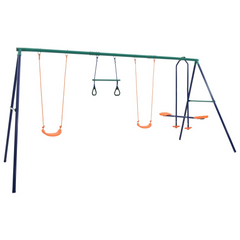 Swing Set with Gymnastic Rings and 4 Seats