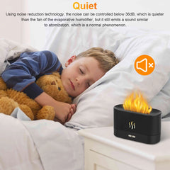 "Transform your space with this 3D USB Flame Air Humidifier and Essential Oil Diffuser! 🌈✨ Perfect for home, office, spa, and gym use. #aromatherapy #selfcare"