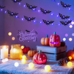 Enhance Your Halloween Decor with 9.8FT Bat-Themed String Lights for Indoor and Outdoor Use