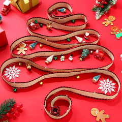 Christmas Buffalo Plaid Wired Edge Ribbons - Set of 2 Rolls, 216 Inches Each, Burlap Fabric Craft Wrapping Ribbon with Checkered Edge (1.5 Inch Width, Red and Black)