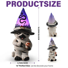 Mummy Dog Figurine: Illuminate Your Halloween Decor