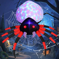 5 FT Inflatable Spider with LED Lights - Ideal for Outdoor Halloween Decor