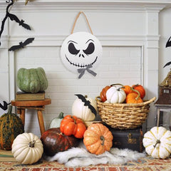 Spooky farmhouse vibes for Halloween! 🎃👻✨ #HalloweenDecor #JackSkellington