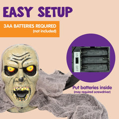 Enhance Your Halloween Experience with Our Sound-Emitting Zombie Groundbreaker - Ideal for Outdoor Frights!