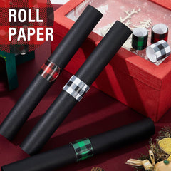 24 Pcs Holiday Wrapping Paper Roll Holders - PVC Covered Metal Clips for Easy Storage & Organization, 3 Stylish Designs