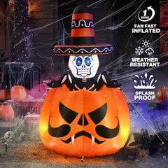 🎃 Get Spooky with Our 6FT Halloween Inflatable Pumpkin! Perfect for Your Garden or Lawn 🎈🎉 #HalloweenDecor #InflatableFun