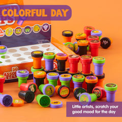50-Piece Halloween Stamp Set for Children - Ideal for Treats and Party Favors