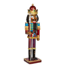 Kurt Adler Regal African American King Wooden Nutcracker, 15” Tall