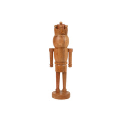 Wood Decorative Nutcracker, Natural Brown, 16", by