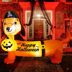 5 FT Inflatable Halloween Dog Decorations for Yard or Garden Display