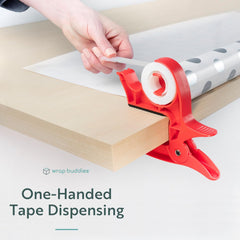 Wrapping Paper Clamps - 2-in-1 Gift Wrap Holders with Integrated Tape Dispensers for Easy and Neat Gift Wrapping