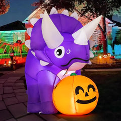 5FT Inflatable Halloween Dinosaur - Illuminate Your Halloween with Engaging Decorations