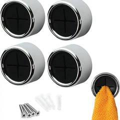 Towel Holder, Kitchen/Bathroom/Garage/Deck, Self Adhesive Wall Mount - 4 pack