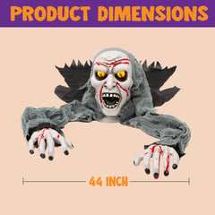 Spooky Halloween Groundbreaker Zombie Decoration with Sound and Flashing Eyes! 🎃👻 #HalloweenDecor #ScaryYardDecor