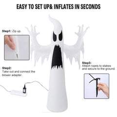 Get ready to spook up your Halloween decor with this tall inflatable ghost! 🎃👻 #HalloweenDecor #SpookyGhost