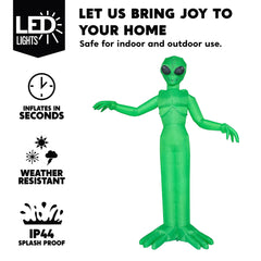9 Ft Inflatable Alien Decoration for Halloween Yard Display