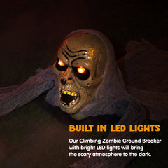 Enhance Your Halloween Experience with Our Sound-Emitting Zombie Groundbreaker - Ideal for Outdoor Frights!