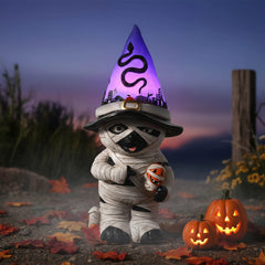 Mummy Dog Figurine: Illuminate Your Halloween Decor