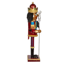 Kurt Adler Regal African American King Wooden Nutcracker, 15” Tall