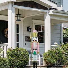 Life-Size 4-Foot Wooden Nutcracker King and Soldier Decoration - Commercial Quality Christmas Ornament YK16