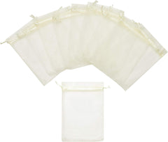 100-Pack 4x6 Inch Sheer Organza Drawstring Bags for Candy, Jewelry, and Wedding Party Favors