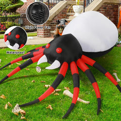 5 FT Inflatable Spider with LED Lights - Ideal for Outdoor Halloween Decor
