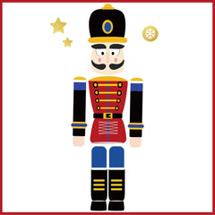 Set of 10 Christmas Nutcracker Refrigerator Magnets - Decorative Holiday Stickers for Fridge, Cabinets, and Office (Classic Red and Blue Design)