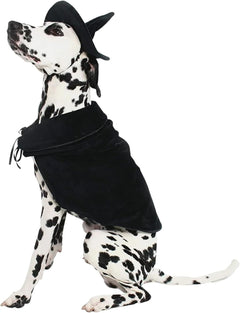 🎃🖤 Spook-tacular Medium Witch Cape & Hat Costume for Dogs! 🐾✨ Perfect for Halloween fun! 🐶👻