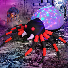 5 FT Inflatable Spider with LED Lights - Ideal for Outdoor Halloween Decor