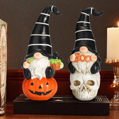 Charming Set of 2 Halloween Gnomes for Festive Indoor Decor and Gift Giving