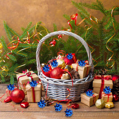 100-Piece Set of 1-Inch Blue Metallic Star Gift Bows - Adhesive Mini Bows for Holiday and Christmas Decoration and Gift Wrapping