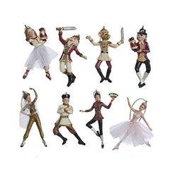 Kurt Adler 2.75-Inch Polyresin Nutcracker Suite Miniature Ornament Set, 8-Piece Collection