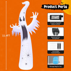 Elevate Your Halloween Experience with a 11.8 FT Inflatable Ghost - Ideal for Outdoor Decor and Celebrations