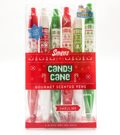 Candy Cane Scented Gel Pens - 6 Count Holiday Smens for Kids, Perfect Stocking Stuffers and Classroom Rewards!