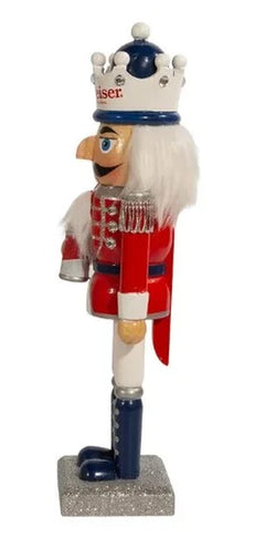 Hand-Painted Budweiser Nutcracker Tabletop Decoration by Collections Etc.