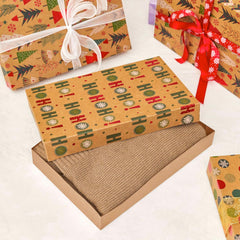 12 Pack of 14" Brown Large Christmas Gift Boxes with Lids - Perfect for Clothes and Presents!