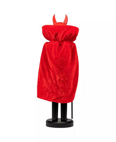 Devil-Themed 14-Inch Halloween Nutcracker with Pitchfork Design