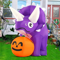 5FT Inflatable Halloween Dinosaur - Illuminate Your Halloween with Engaging Decorations