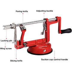 Apple Peeler/Slicer/Corer, Stainless Steel Blades, Powerful Suction Base