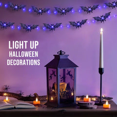 Enhance Your Halloween Decor with 9.8FT Bat-Themed String Lights for Indoor and Outdoor Use