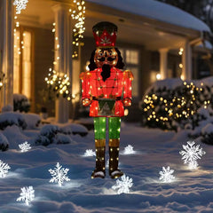 61-Inch Outdoor Nutcracker Yard Decoration with Warm White LED Lights