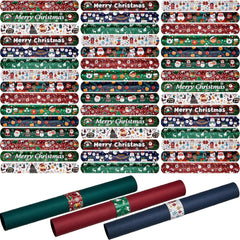 36-Piece Holiday Gift Wrap Holder Set - Securely Organize Christmas Wrapping Paper with Flip Wraps & Slap Bands